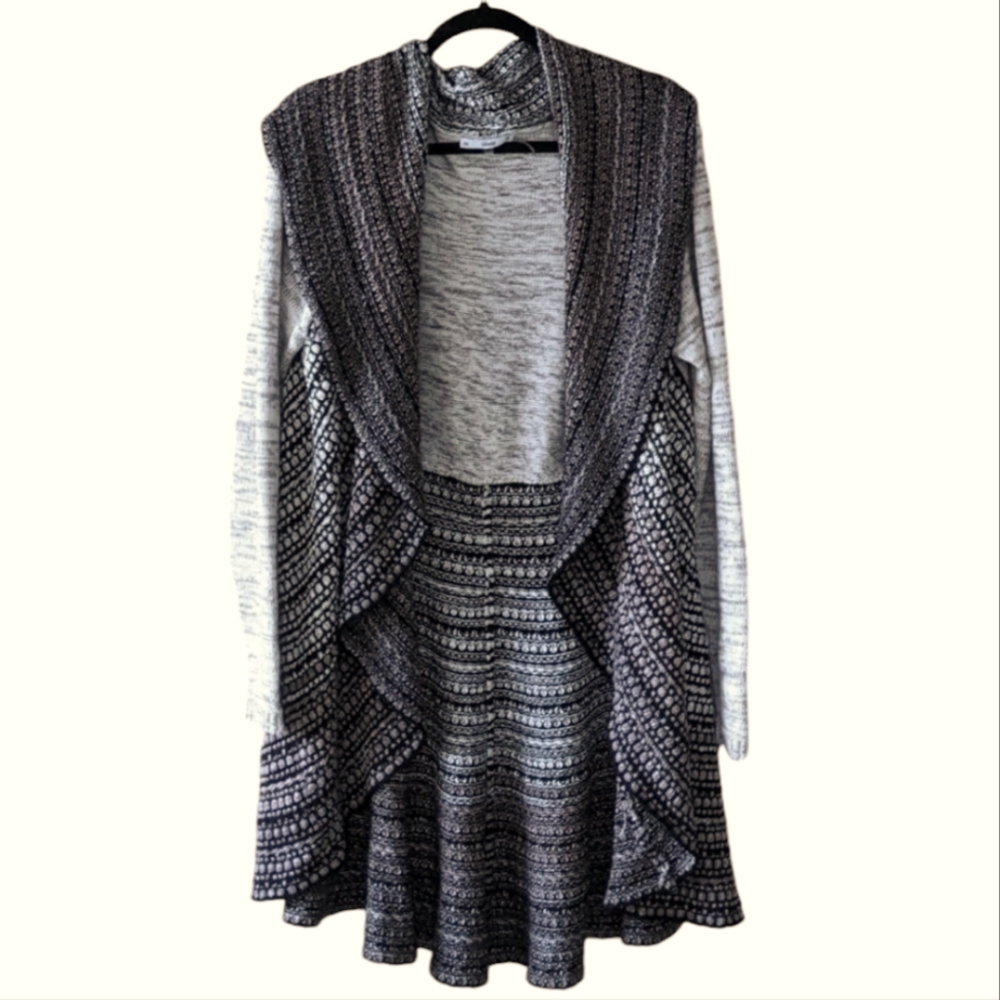 Sioni Neutral Open Front Long Line Cardigan Size XL